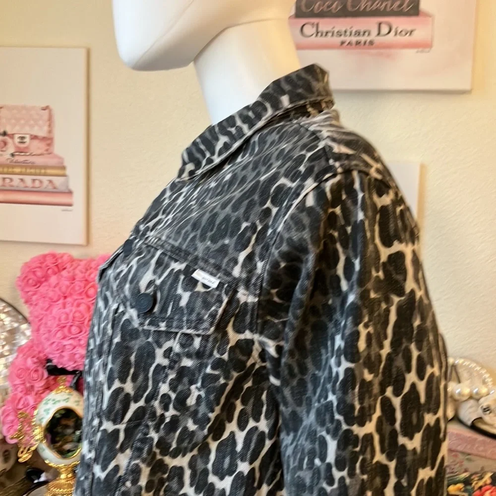MOTHER Leopard Print Jean Jacket - Picture 6 of 13